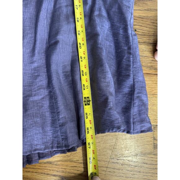 Coldwater Creek Button Up Sz 1X Purple Ruffled Neck Cottagecore Dark Academia - Picture 10 of 11